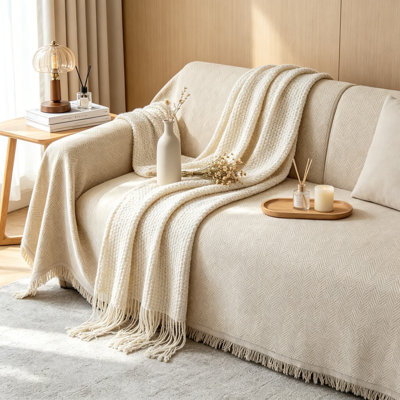 Housses de canapé Boho pour chiens, housses de causeuse lavables, housse de canapé modulaire en forme de L pour animal de compagnie, housse de couverture de canapé en chenille à chevrons
