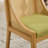 Marwood Rustic Rattan Upholstered Dining Chairs with Solid Wood Frame-117244298