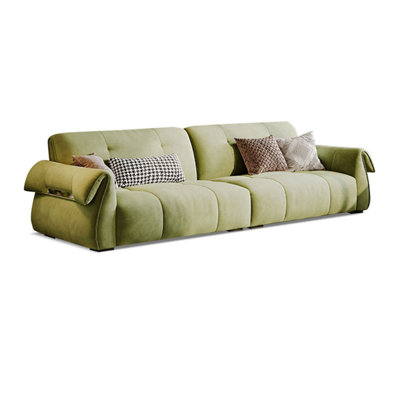 Coussin modulaire 100% polyester vert avocat vert, 3, Vert, H 35,83 po x l 98,43 po x P 39,37 po