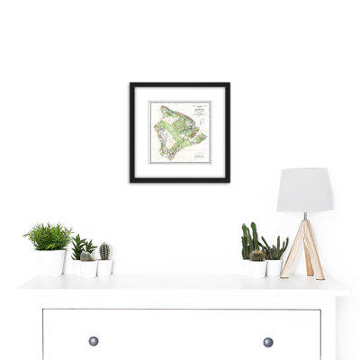 Map Antique 1901 Donn Hawaii Hawaiian Islands USA Replica - Single Picture Frame Print