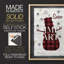 «Chequered Snowman I», reproduction encadrée - bois massif