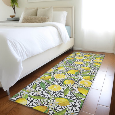 Premium Machine Washable Bradenburg AMF160 Yellow Rug