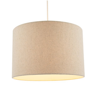 20cm H Fabric Drum Lamp Shade ( No Direct Attachment Method ) in Beige