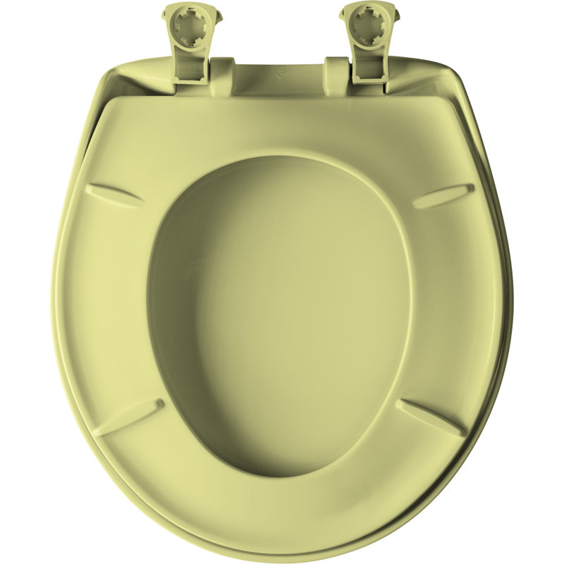 Siège de toilette rond en plastique, Jaune