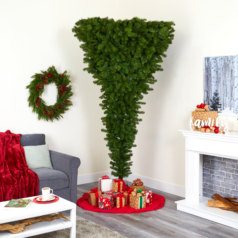 96' H Lighted Artificial Spruce Christmas Tree