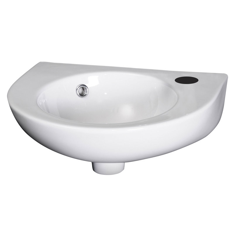 Nuie Melbourne 430mm L x 345mm W White Vitreous China U-Shaped Sink with Overflow