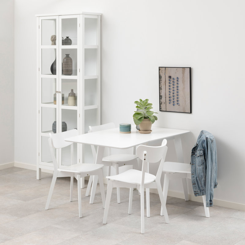 4 - Person Dining Set, White, White, White