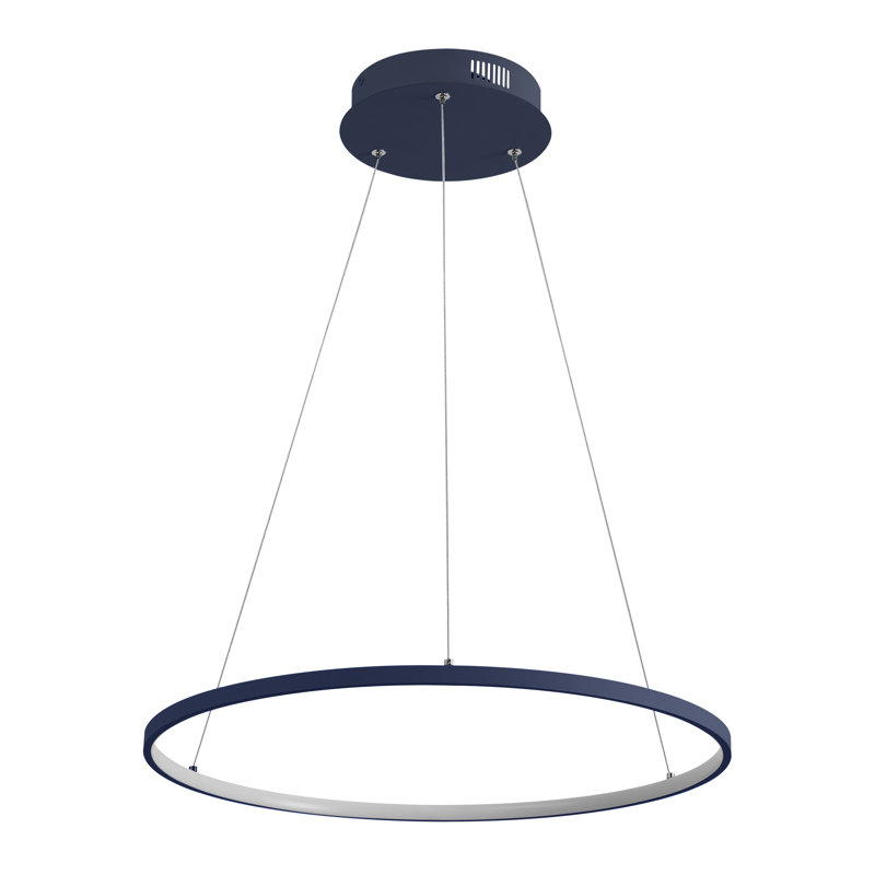Odin 1-Light LED Unique / Statement Chandelier, 0.75" H x 23.75" W x 23.75" D, Navy