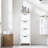Freestanding 4 - Drawer White Storage For Living Room, Space Saving Design Small Spaces Cabinet Hallway, Vertical Organization