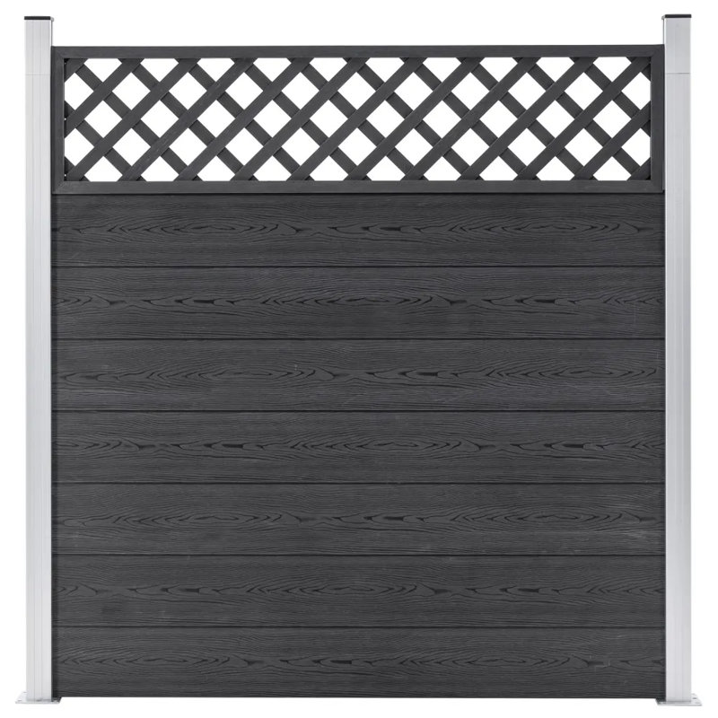 Nebahat 185cm H x 179.9844cm W Composite Yard/Privacy Fence, Grey