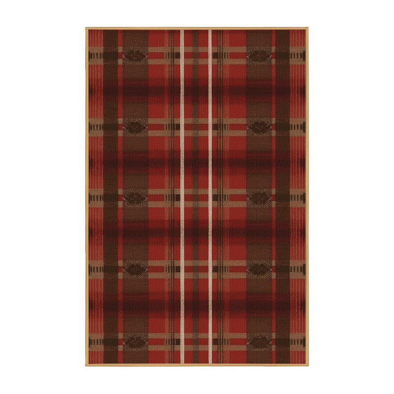  Tapis lavable à carreaux rustiques style Sud-Ouest, Rectangulaire 8 pi x 10 pi