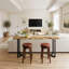 63" Rectangle Bar Table, Solid Wood Counter Height Pub Table Bar Unit
