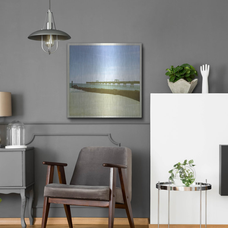  «Bay View 4» par Alicia Ludwig, art mural en métal, 24 po x 24 po, H 24 po x l 24 po