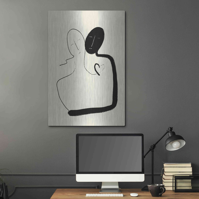 «Ensemble» par Cesare Bellassai, art mural en métal, H 36 po x l 24 po x P 0,13 po