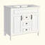 Meuble-lavabo de 36 po avec lavabo supérieur, armoire à miroir, armoire de rangement moderne avec 2 portes à fermeture douce et 2 tiroirs, meuble-lavabo simple-407764740