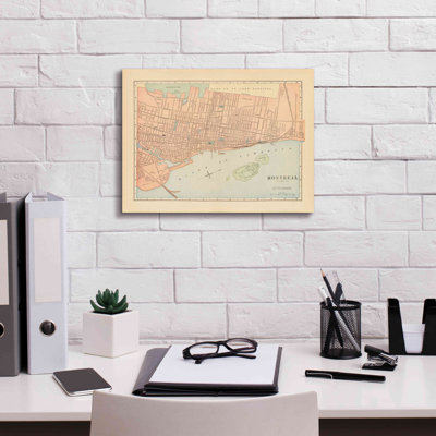 «Map of Montreal» par Wild Apple Portfolio, art mural sur toile