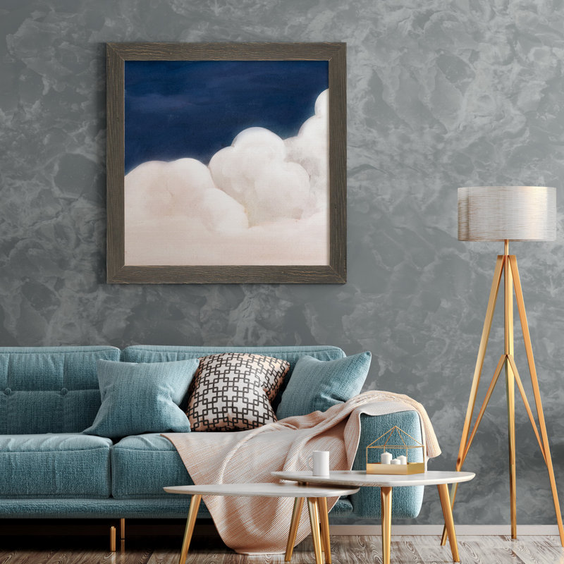 Nuit trouble II-reproduction de photo encadrée, H 17 po x l 17 po x P 1,5 po, Toile avec cadre gris, Pas de tapis
