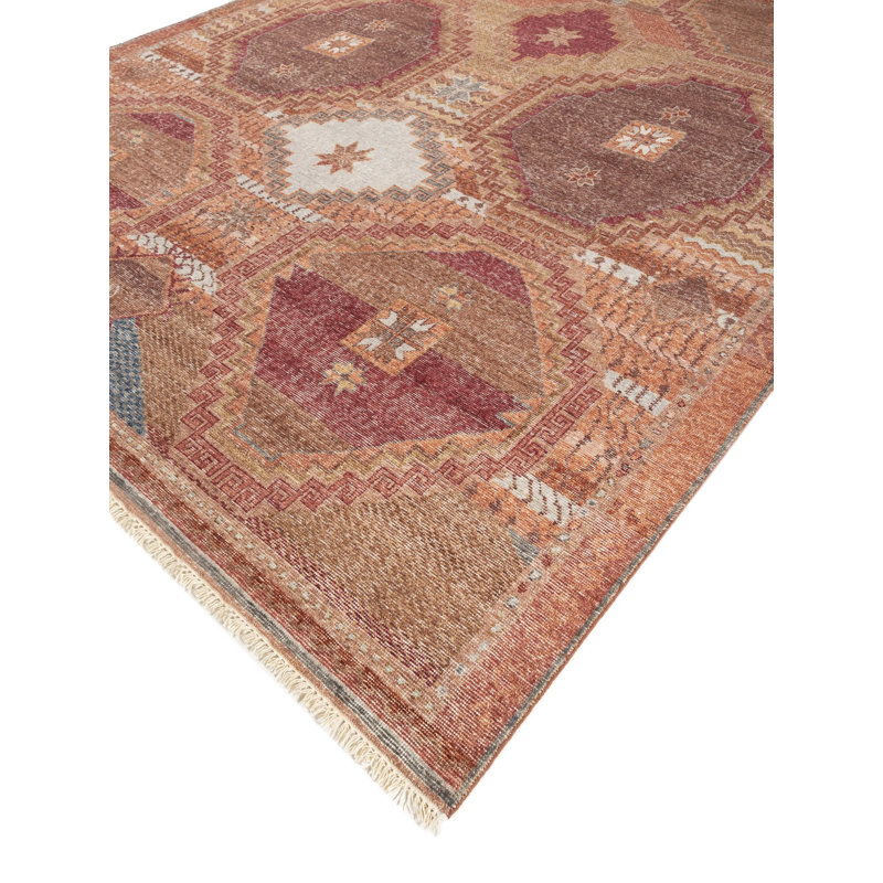 Tapis unique rectangulaire de 9 pi 3 po x 12 pi Rajasthan