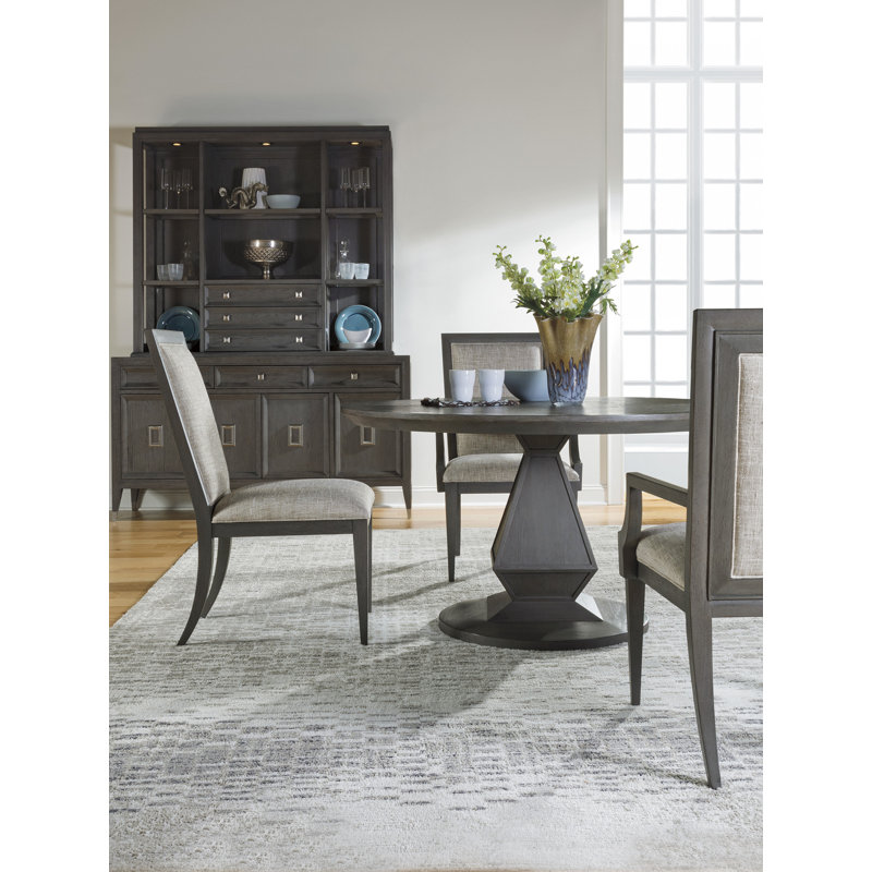 Appellation Transitional Gray Wood 54" Round Dining Table
