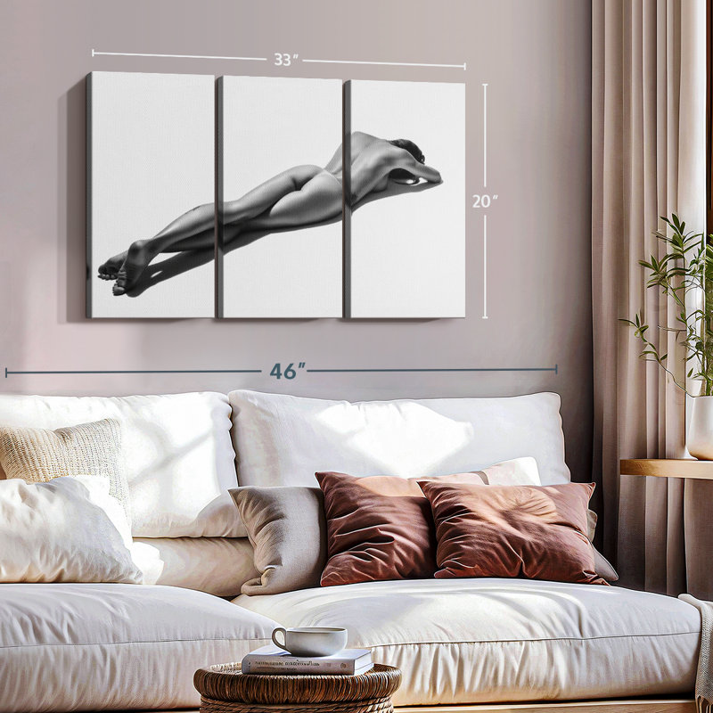 «Noir Sunbathing Model» sur, H 20 po x l 33 po