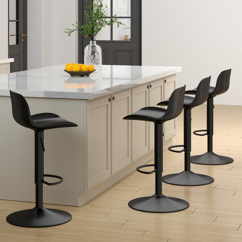 Tabouret de bar Beora, 4, Noir