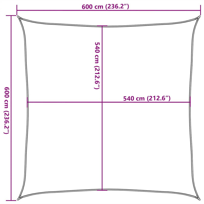 Mustique Square Shade Sail, Yellow