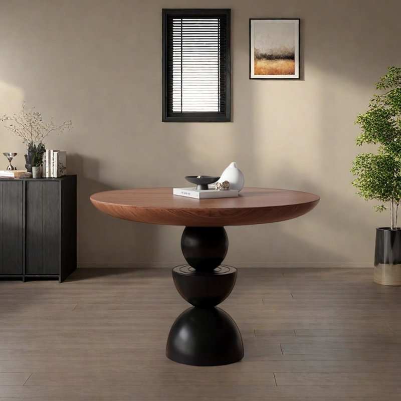 Table ronde rétro de style créatif, H 29,52 po x L 39,37 po x l 39,37 po