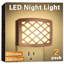 120LM, Dimmable Night Light,3000K Night Lights Plug Into Wall, Dusk-To-Dawn Sensor, Adjustable Brightness(2-Pack)