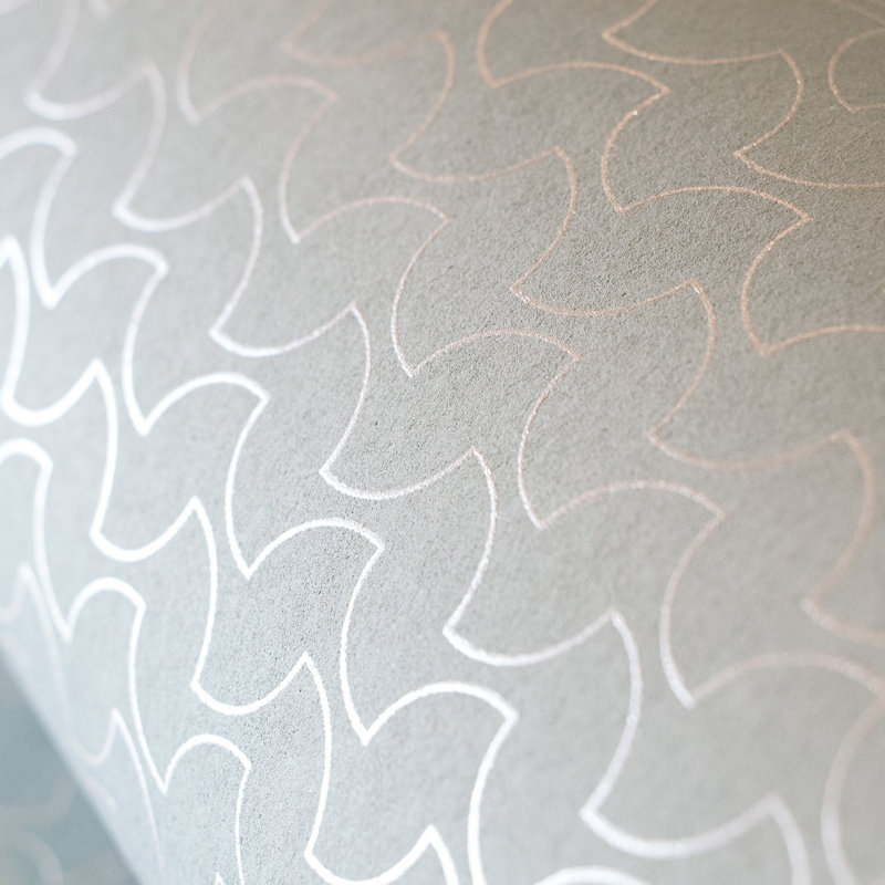 Slow Living Glitter Geometric Lines Wallpaper Roll, Dusty Lilac