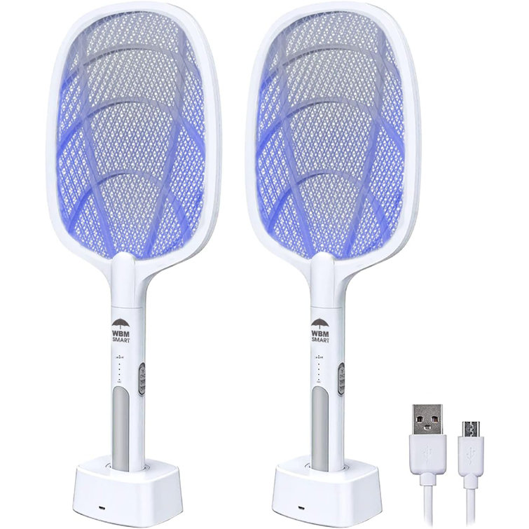 Electric Fly Swatter- Fly Zapper- Tennis Bug Zapper Racket- Battery Powered  Zapper- Electric Mosquito Swatter- Handheld Indoor & Outdoor- Non Toxic,  Safe for Humans & Pets