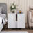 Modern White End Table With Drawers, Mirrored Metal Handles, And Metal Feet - Elegant Nightstand And Sofa Side Table For Bedroom And Living Room | Gift Idea-947823657