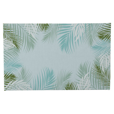 Waving Palm Non-Skid Bath Mat