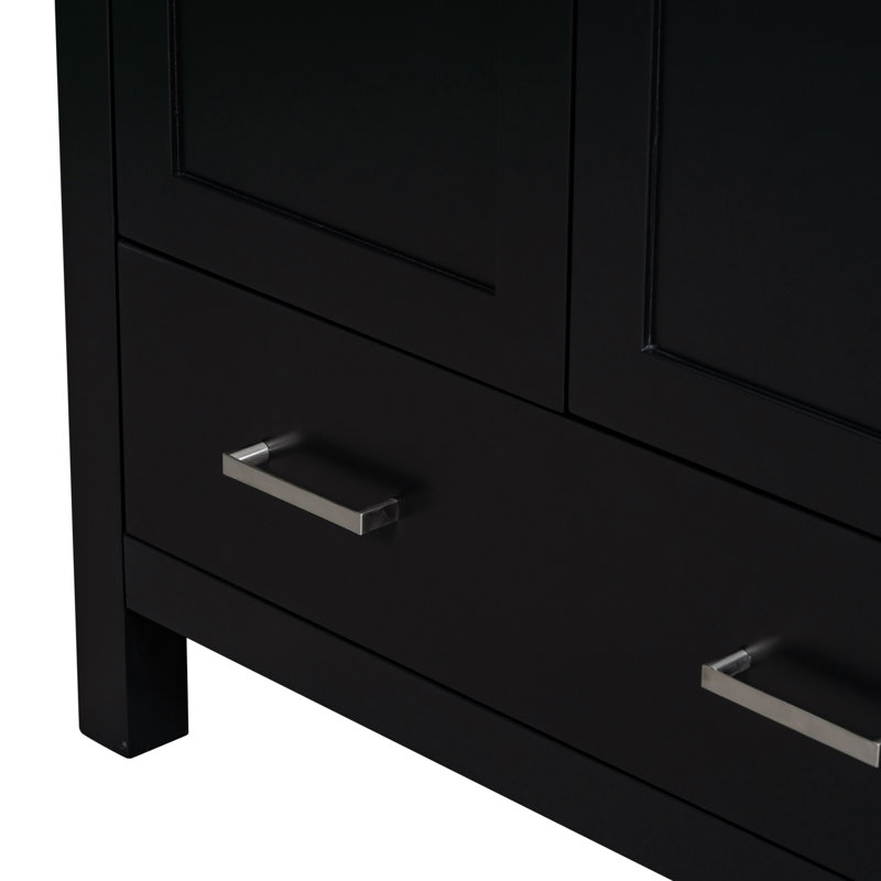 [Cabinet seulement] Meuble-lavabo noir de 30 po (lavabo non inclus)