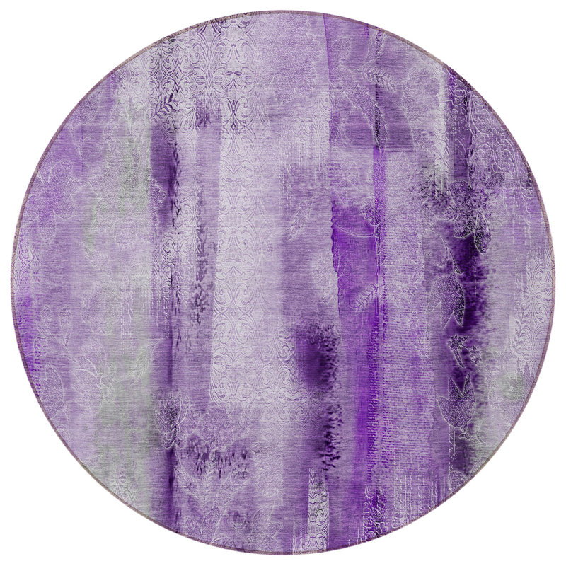 Tapis rond lavable et antidérapant 8 po