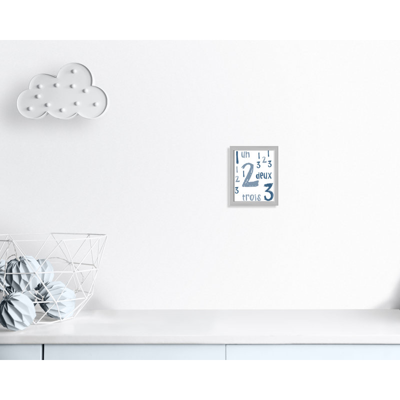 Impression sur papier français, H 10 po x l 8 po x P 1,18 po, Encadré de boîte argent