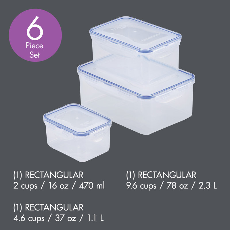 Easy Essentials™ Food Storage - Set of 3 Containers and 3 Lids