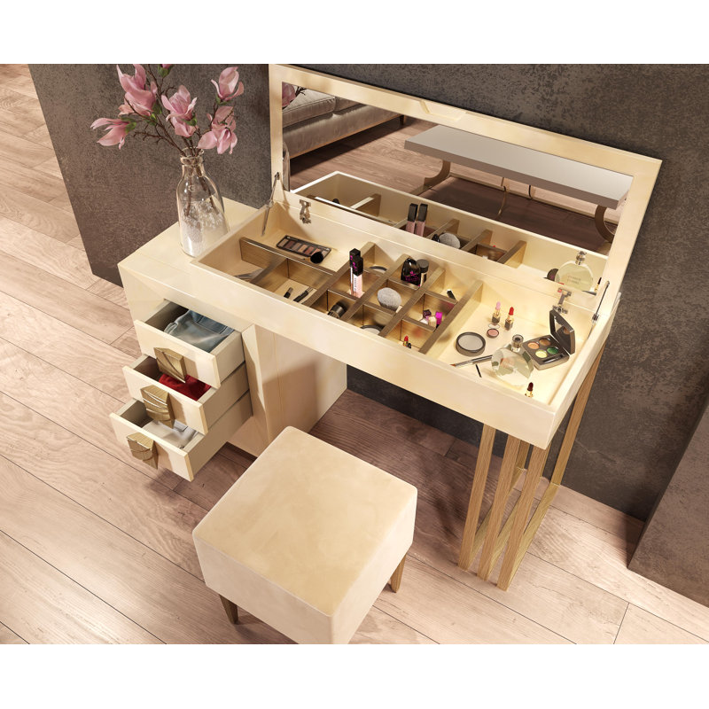 Lynise Dressing Table with Mirror