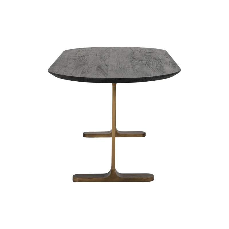 Revelin Oval Solid Wood Top Dining Table, 30" H x 79" L x 35" W