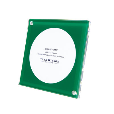Frame SQUARE Green 5" X 5" For Photo Size 4" X 4"