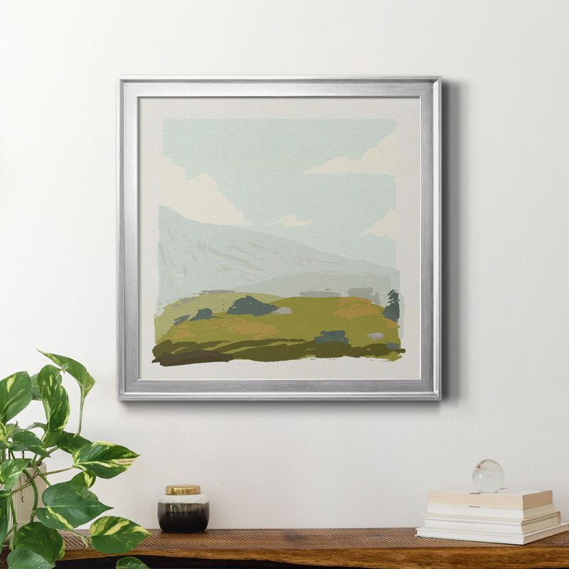 Alpine Ascent III - reproduction encadrée de qualité supérieure - prête à être accrochée, Cadre en papier gris, Blanc