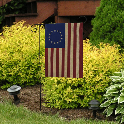 Betsy Ross Burlap Garden Flag