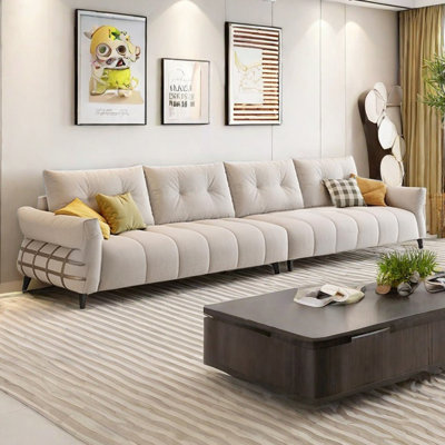 Cream style modern simple French fabric sofa