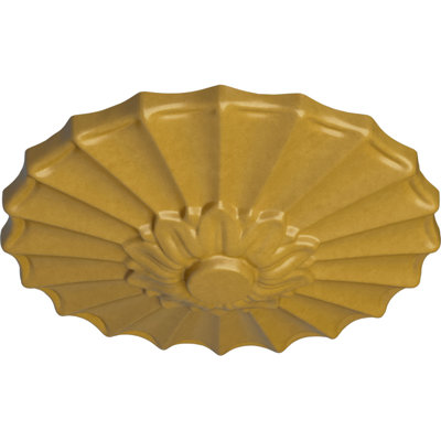 Médaillon de plafond Endurathane Andrea, DE 8 1/8 po x P 4 1/8 po x P 1/2 po (convient aux auvents jusqu'à 4 1/8 po), finition or riche peinte à la main