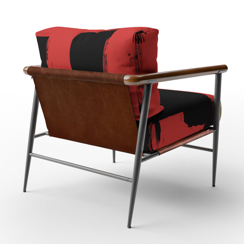 Fauteuil d'appoint rembourré Walt Crossing Paths II, Noir, noir, noir, noir