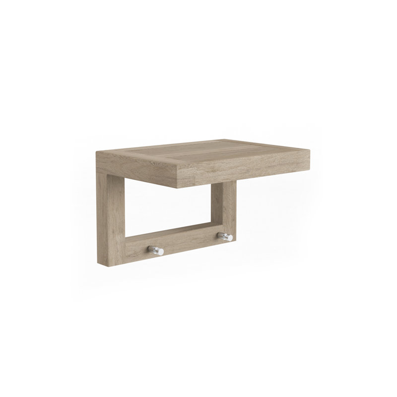 Tablette flottante en bois de teck Moa, H 8 po x l 12 po x P 9 po