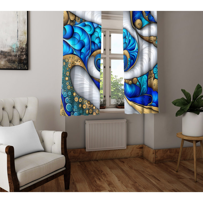 Paire de rideaux semi-transparents Aidel, L 20 po x L 52 po