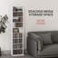 Armoire de rangement multimédia, tablette DVD à 9 niveaux avec 6 tablettes réglables