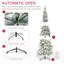 Arbre de Noël artificiel pin enneigé 7,5 pi avec des branches réalistes et 668 pointes