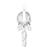 Sterling 1 Light Wall Sconce in Gold with Clear Radiance Crystals
