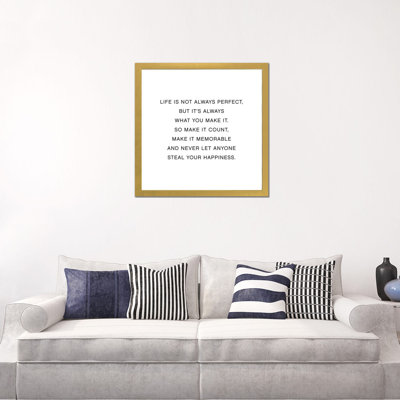 " Life Is Not Always Perfect " by Mambo Art Studio